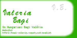 valeria bagi business card